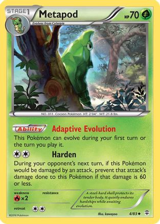 Metapod 4/83 - Generations Reverse Holofoil-1