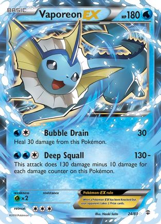 Vaporeon EX 24/83 - Generations Holofoil-1