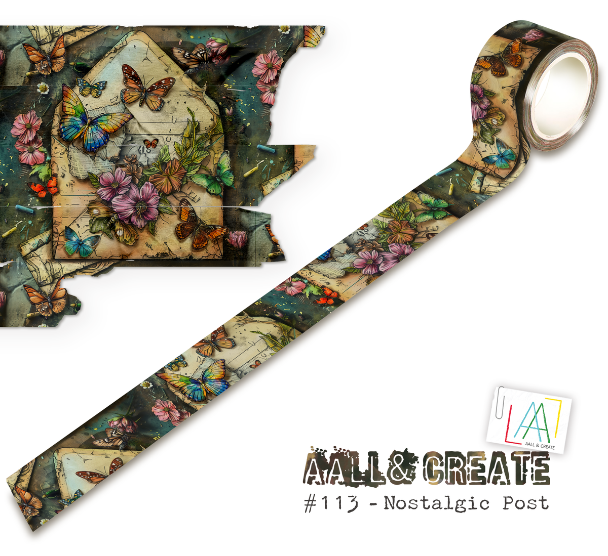 AALL and Create - Washi Tape 25mmx10m - Nostalgic Post-1