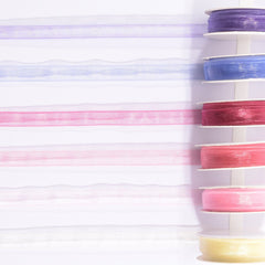 Vaessen Creative Organza Ribbon 6 Colors 6mmx2m Baby Rose-2