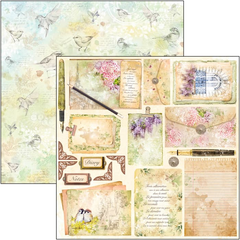 Ciao Bella Poemes D’Amour Paper Sheet 12"X12" 1 Sheet-1
