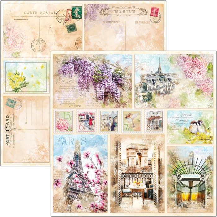 Ciao Bella Notre Vie Cards Paper Sheet 12"X12" 1 Sheet-1