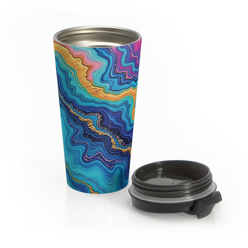 Geode Swirl Stainless Steel Travel Mug-6