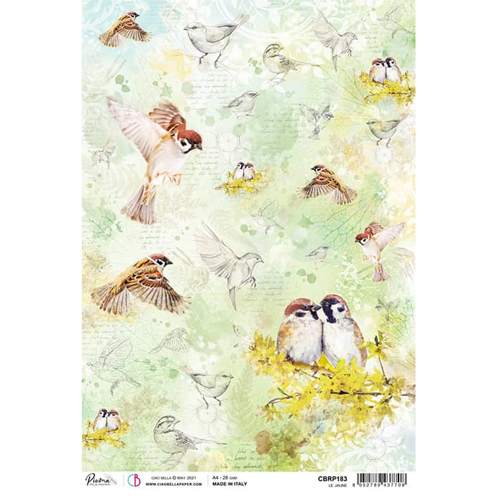 Ciao Bella Rice Paper A4 Le Jaune-1