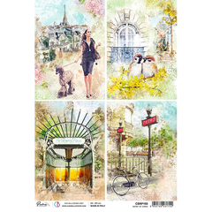 Ciao Bella Rice Paper A4 Notre Vie Cards-1