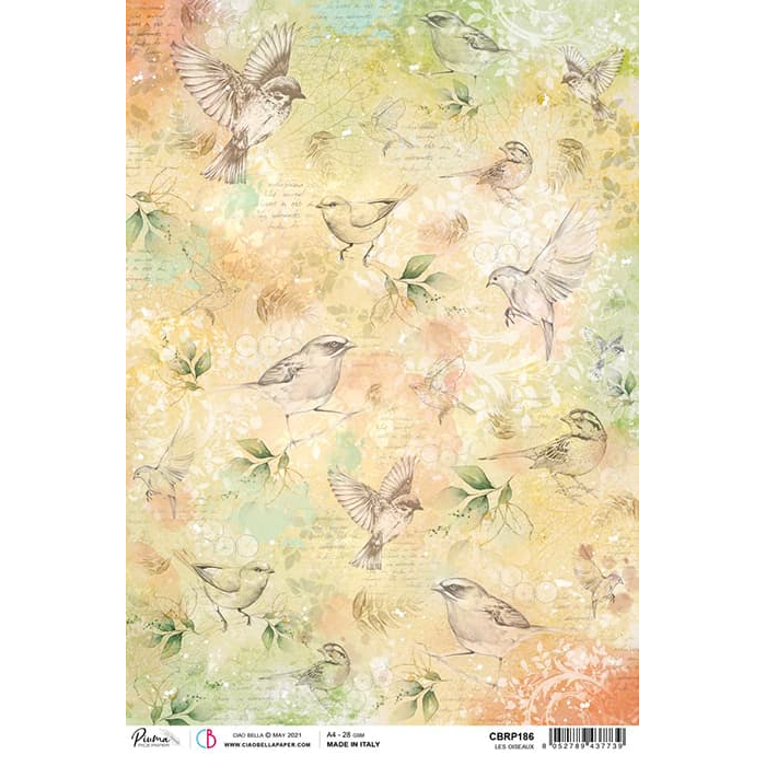Ciao Bella Rice Paper A4 Les Oiseaux-1