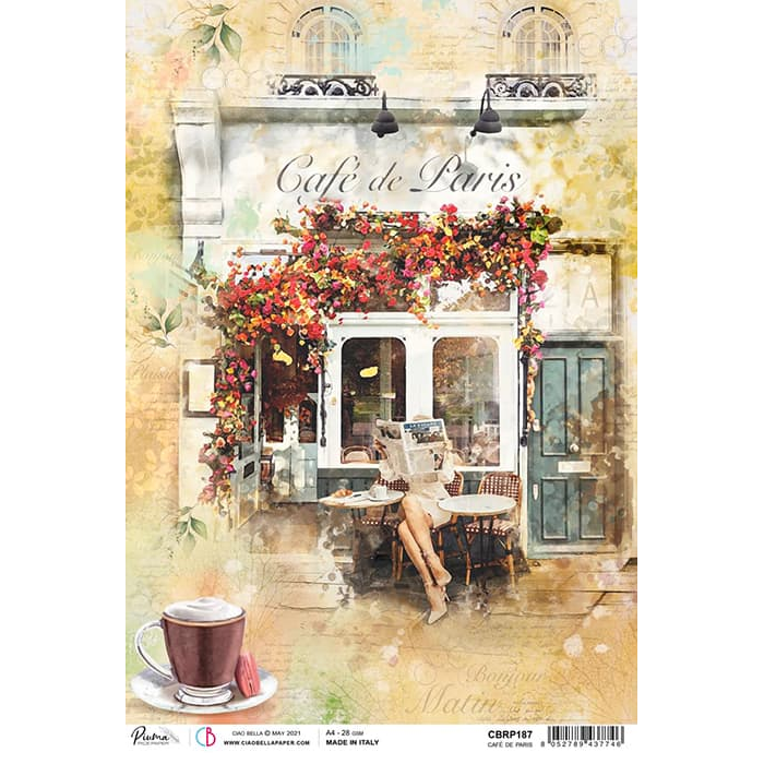 Ciao Bella Rice Paper A4 Café De Paris-1
