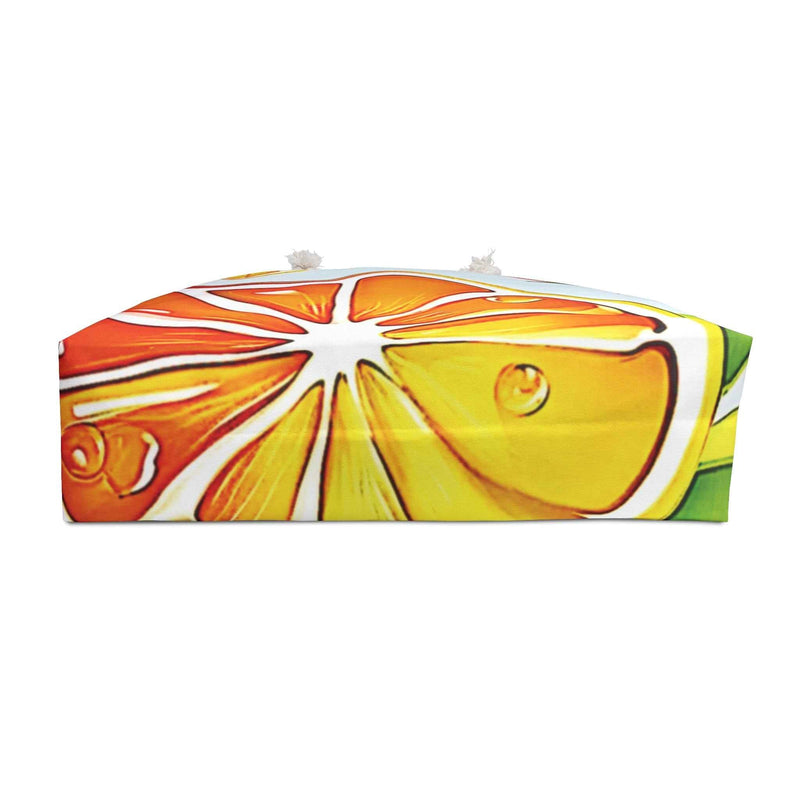 Citrus Slices Weekender Bag | Orange Lemon Large Tote Bag-6