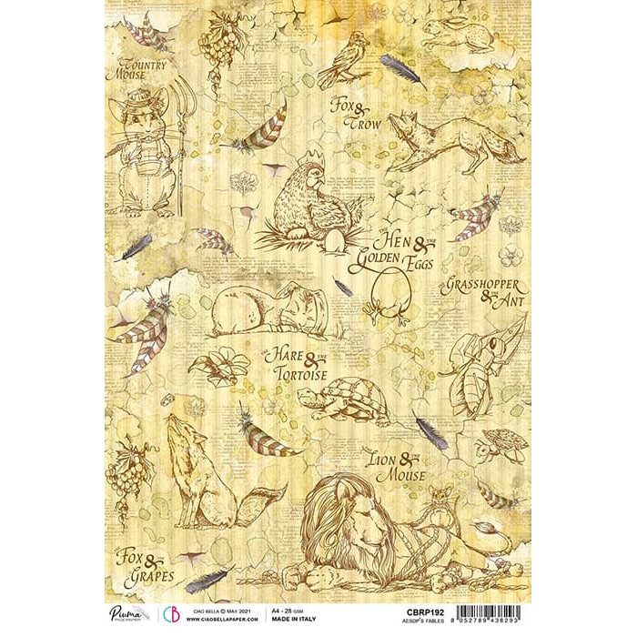 Ciao Bella Rice Paper A4 Aesop's Fables-1