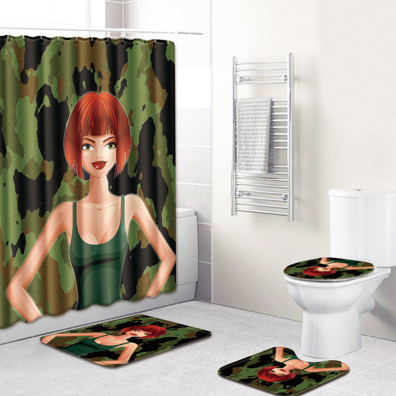 Bathroom Non-Slip Mat – Female Series 3-Piece Set-6