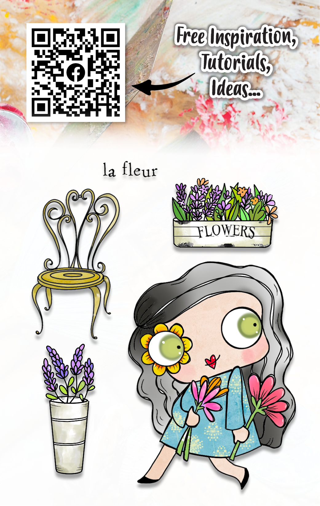 AALL and Create - Set de sellos A7 - La Fleur-2
