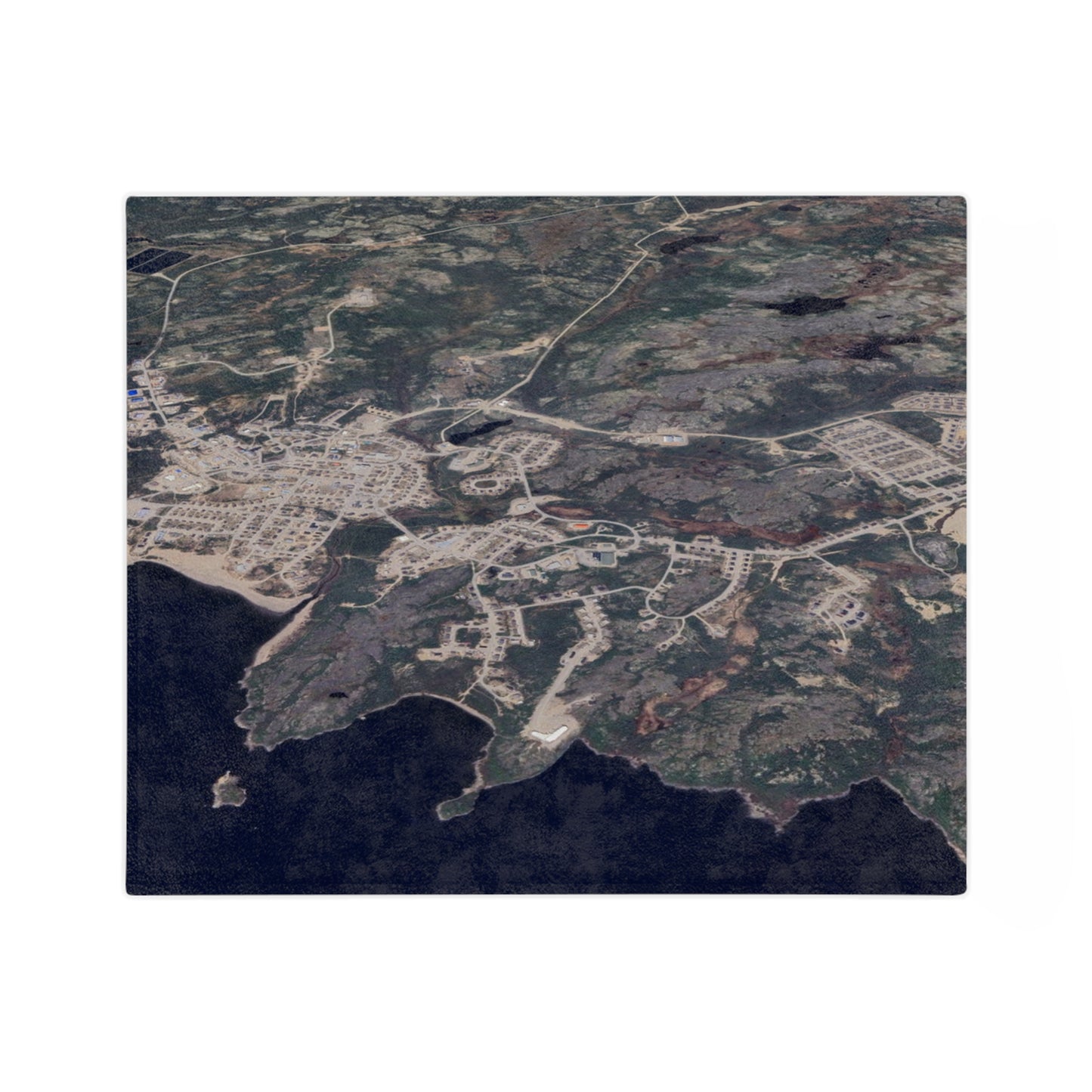 Kuujjuaq Nunavik Velveteen Throw Blanket