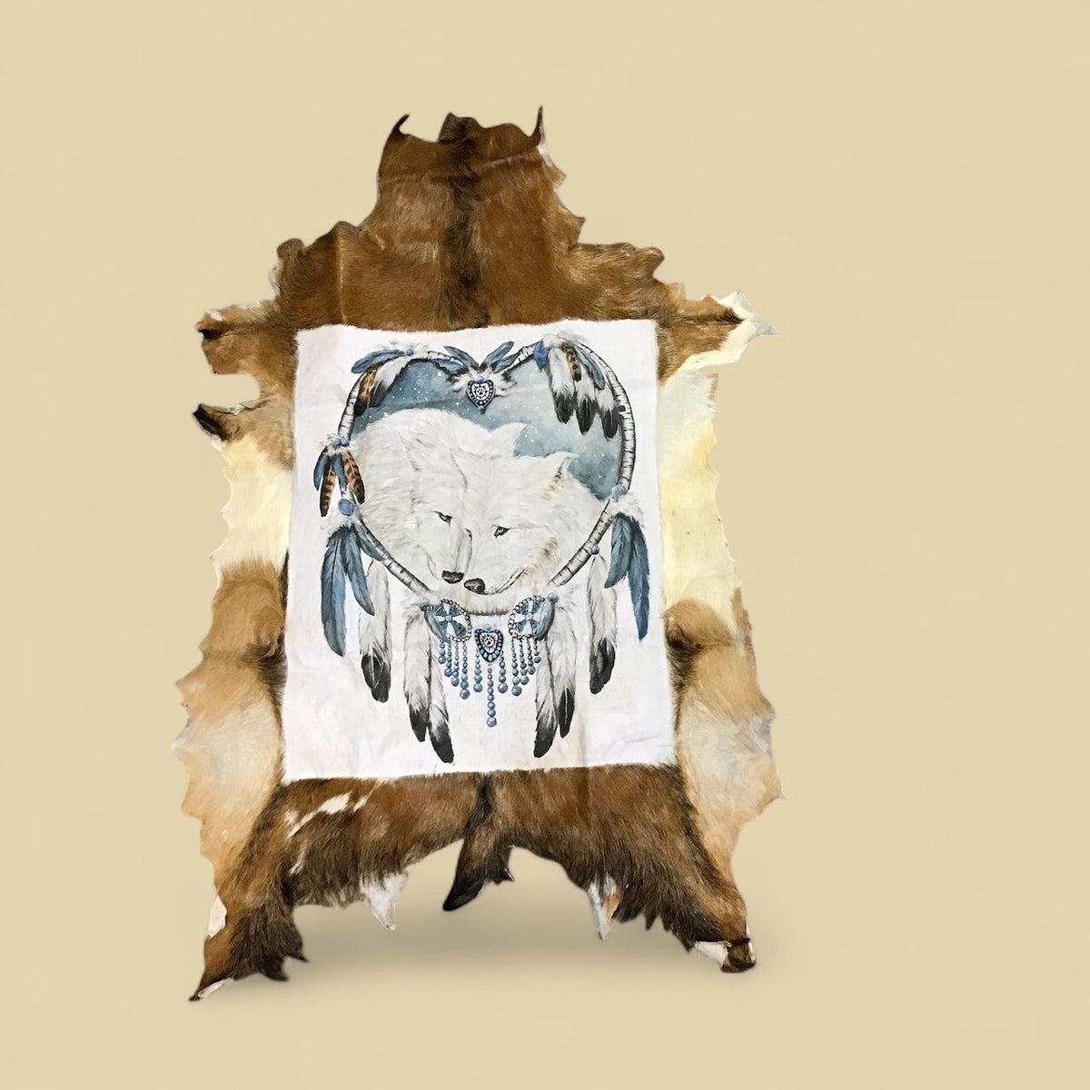 Wolf Hand Wall Painting