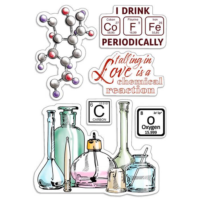Ciao Bella Clear Stamp Set 4"X6" Chemical Reaction-1