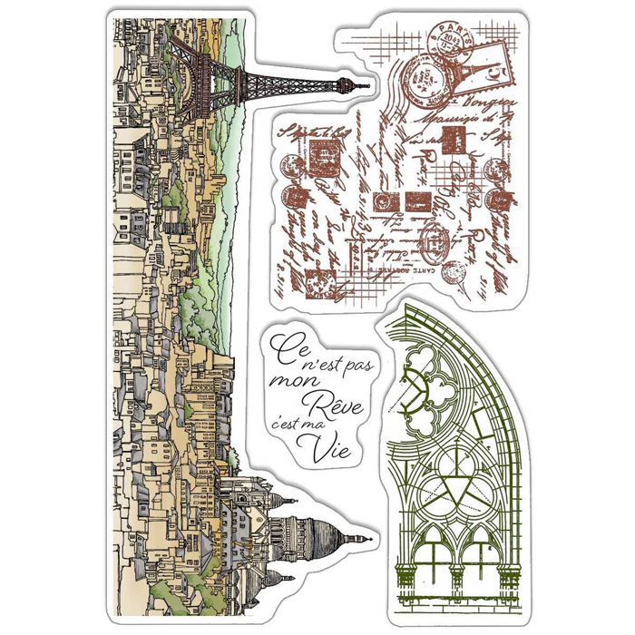 Ciao Bella Clear Stamp Set 4"X6" Notre Vie-1