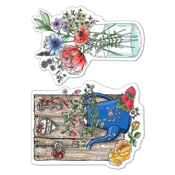 Ciao Bella Clear Stamp Set 4"X6" Fraises Et Fleurs Sauvages-1