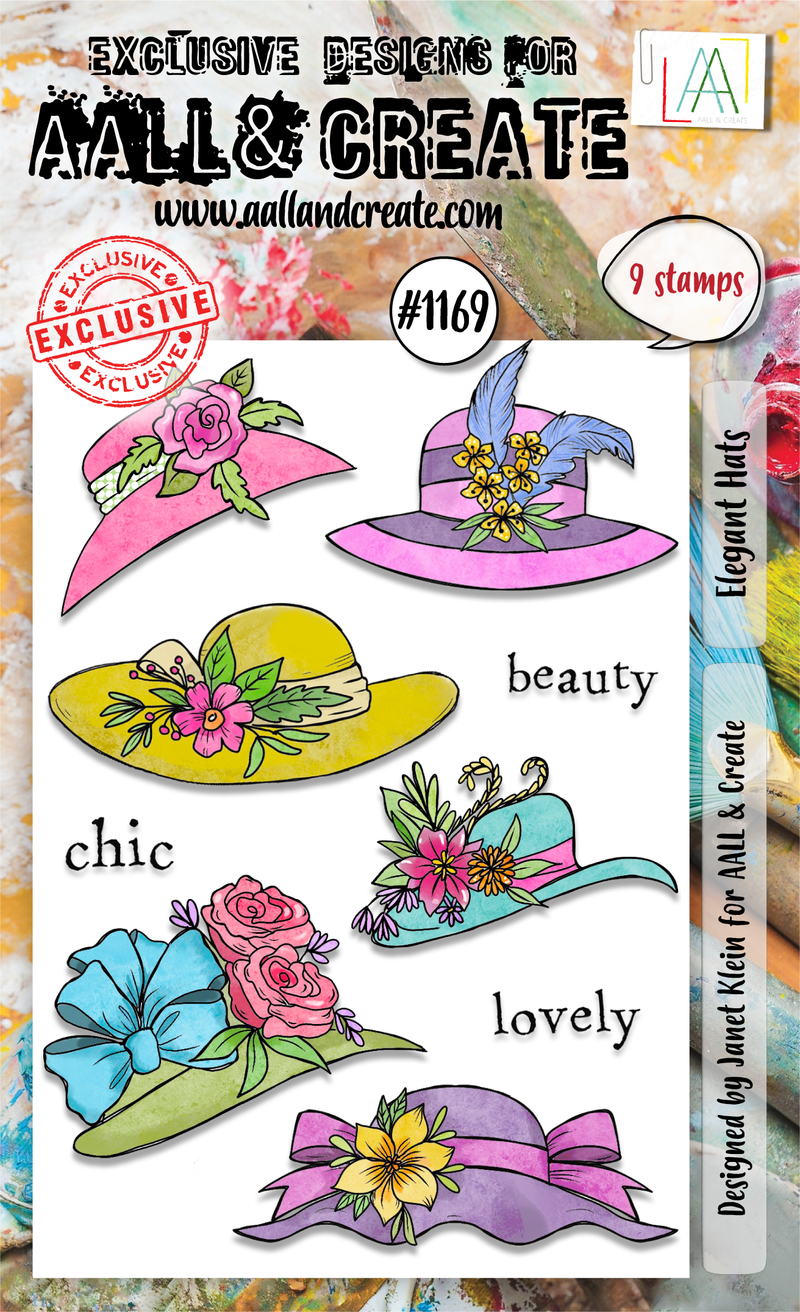 AALL and Create - Set de sellos A6 - Elegant Hats-1