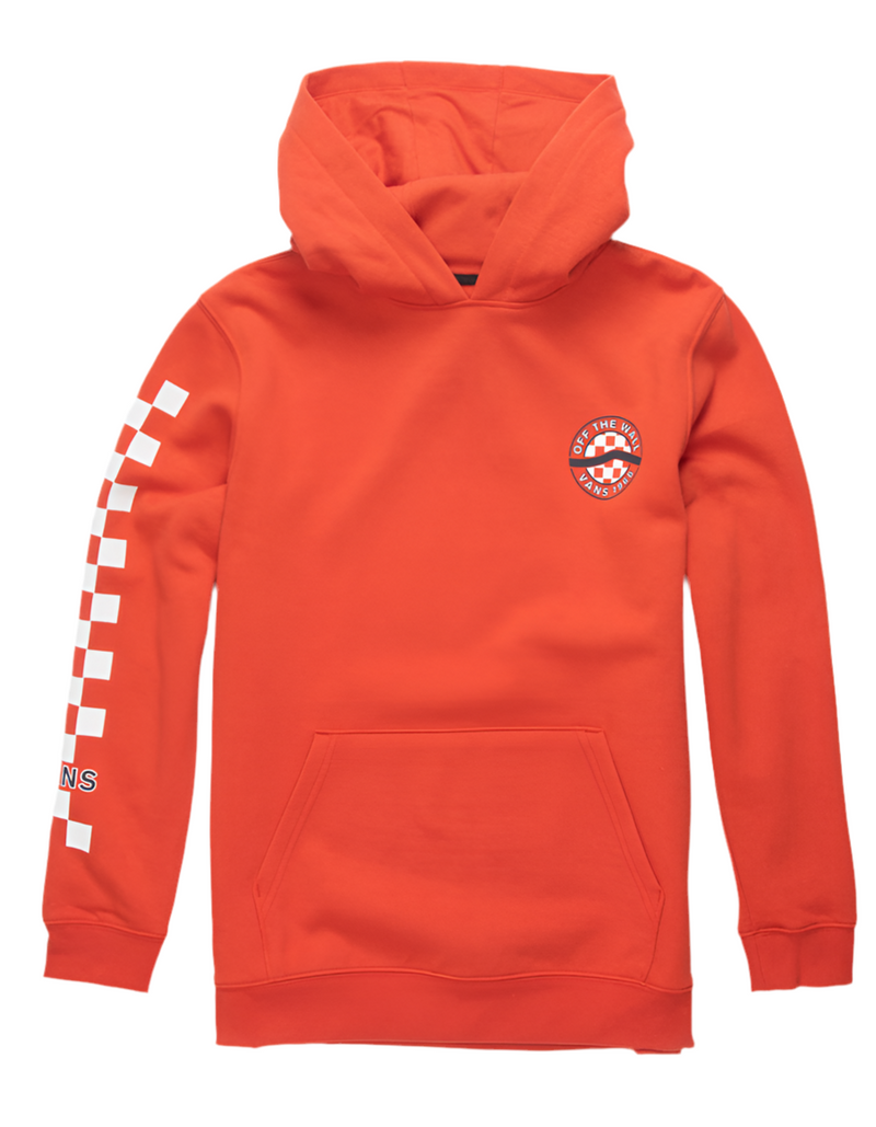 Vans 'Side Stripe' Hoodie  - Red (KIDS)-1