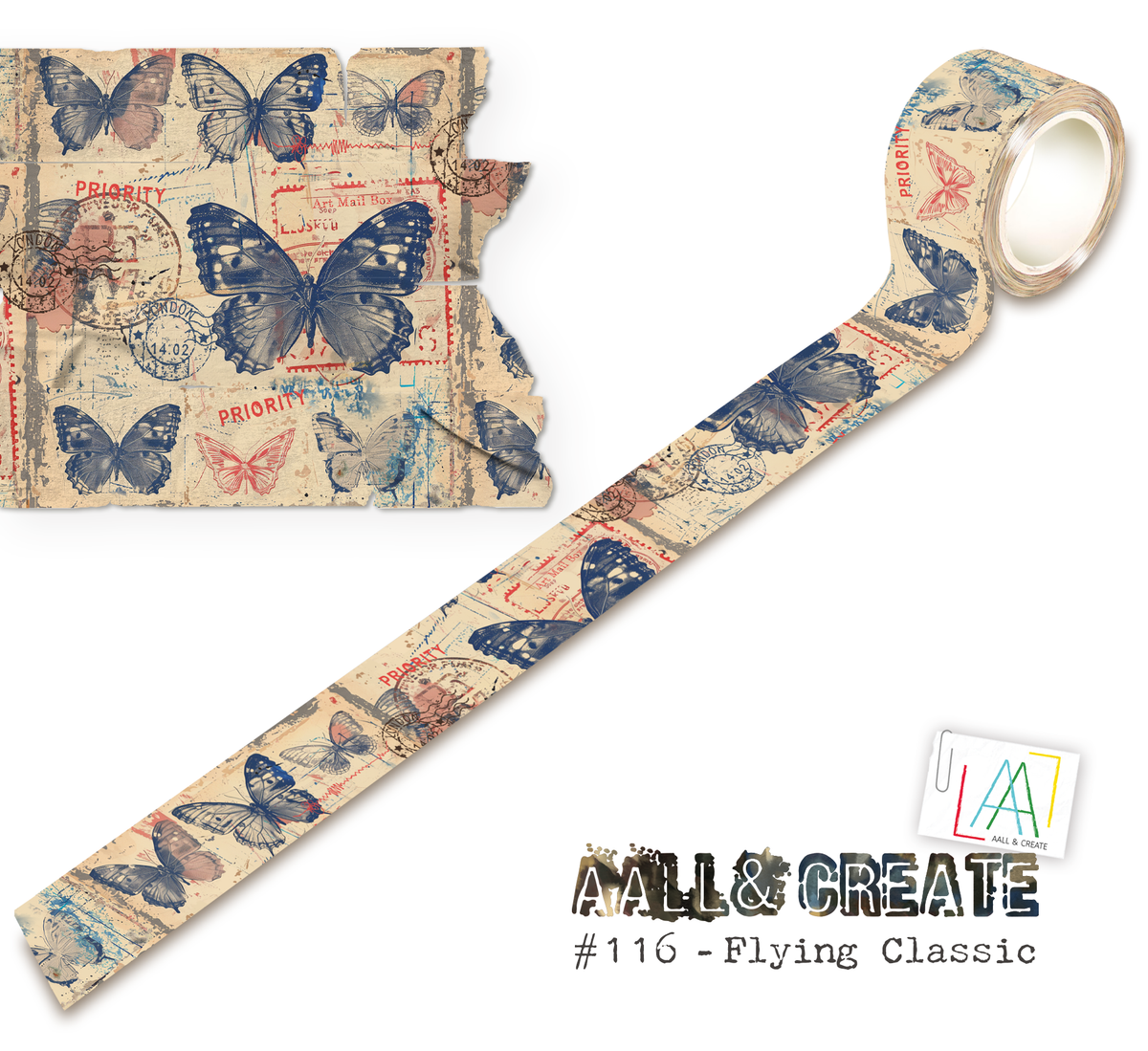 AALL and Create - Washi Tape 25mmx10m - Flying Classic-1