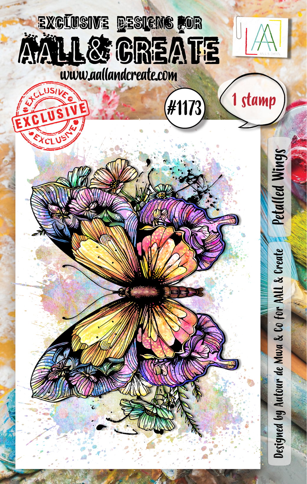 AALL and Create - A7 Stamp Set - Petalled Wings-1
