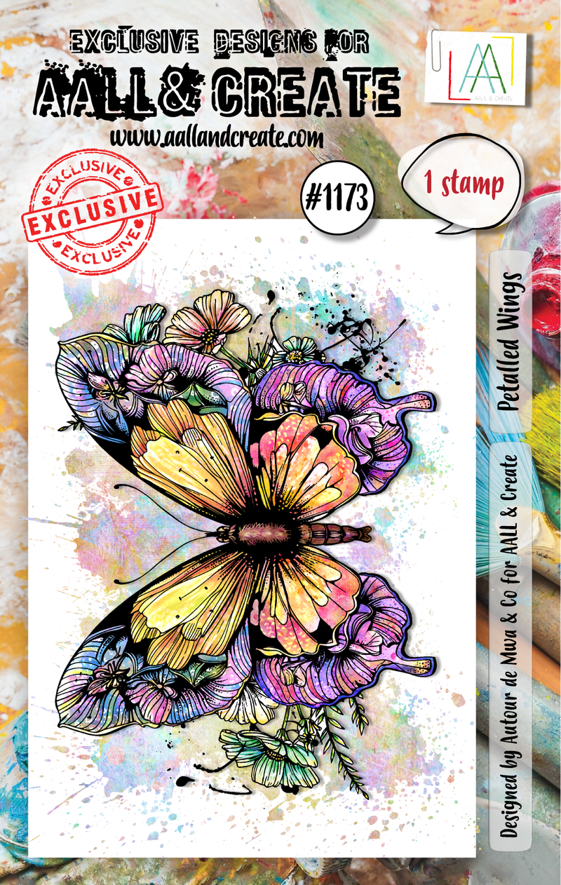 AALL and Create - A7 Stamp Set - Petalled Wings-1