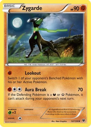 Zygarde (52) 52/124 - XY  Fates Collide Reverse Holofoil-1