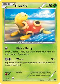 Shuckle 1/124 - XY  Fates Collide Reverse Holofoil-1
