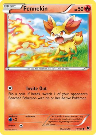 Fennekin (11) 11/124 - XY  Fates Collide Reverse Holofoil-1