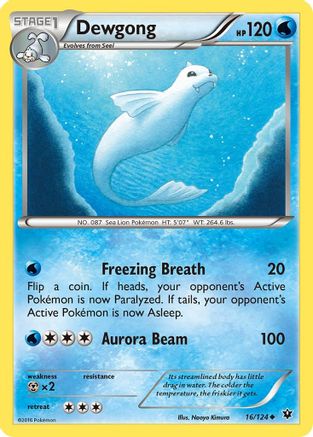 Dewgong 16/124 - XY  Fates Collide Reverse Holofoil-1