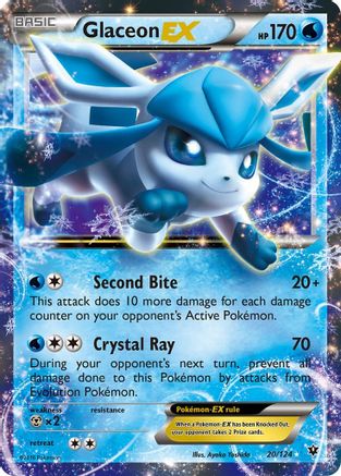 Glaceon EX 20/124 - XY  Fates Collide Holofoil-1