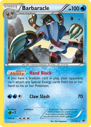 Barbaracle 23/124 - XY  Fates Collide Reverse Holofoil-1