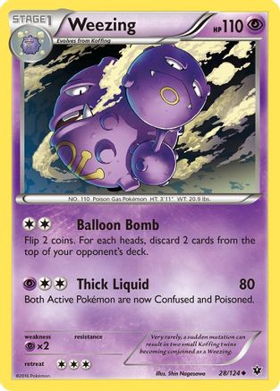 Weezing 28/124 - XY  Fates Collide Reverse Holofoil-1