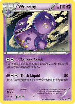 Weezing 28/124 - XY  Fates Collide Reverse Holofoil-1