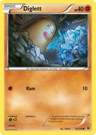 Diglett 36/124 - XY  Fates Collide-1