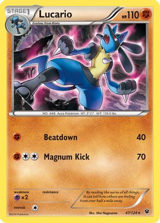 Lucario (47) 47/124 - XY  Fates Collide-1