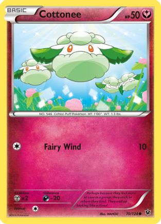 Cottonee 70/124 - XY  Fates Collide-1