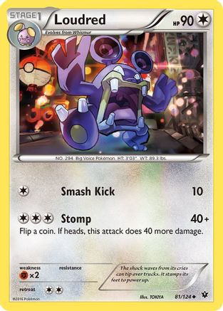 Loudred 81/124 - XY  Fates Collide-1