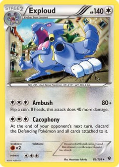 Exploud/124 - XY  Fates Collide Reverse Holofoil-1