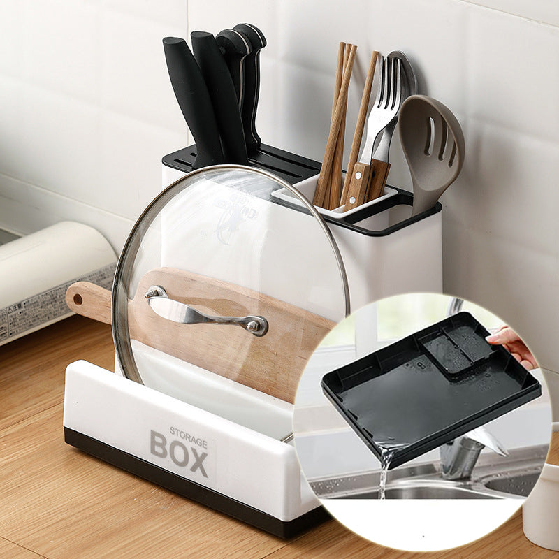 Tableware Storage Holders Kitchen Knife Plastic Storages Racks For Kitchen Convenience Cabinet Kitchen Gadgets-1