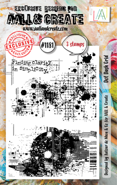 AALL and Create - Set de tampons A7 - Grille de points et de tirets-1