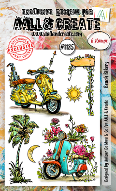 AALL and Create - A6 Stamp Set - Beach Bikers-1