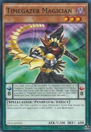 Timegazer Magician (YS16-EN010) - Starter Deck: Yuya 1st Edition