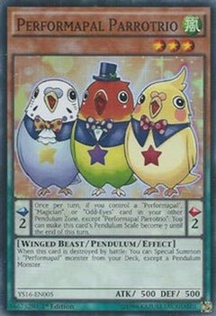 Performapal Parrotrio (YS16-EN005) - Starter Deck: Yuya 1st Edition-1