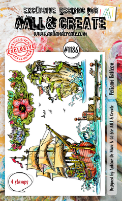 AALL and Create - A6 Stamp Set - Pelican Galleon-1