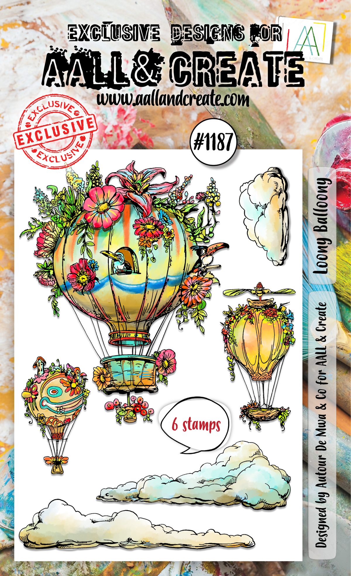 AALL and Create - A6 Stamp Set - Loony Balloony-1