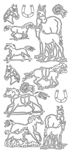 Peel-Off Stickers - Horses-1
