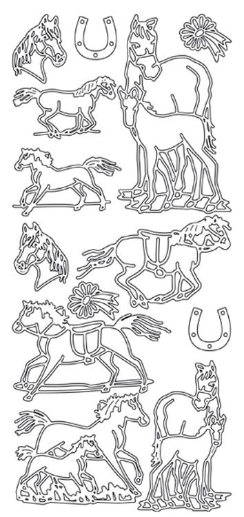 Peel-Off Stickers - Horses-1