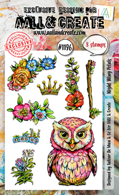 AALL and Create - A6 Stamp Set - Night Wing Petals-1