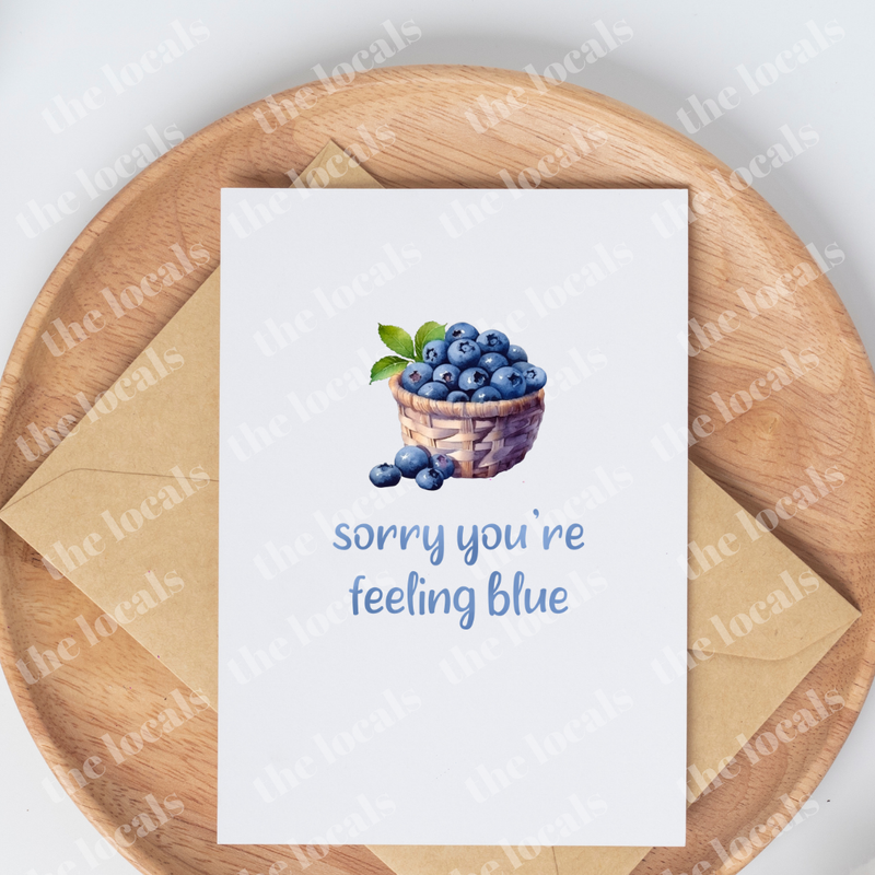 Sorry You're Feeling Blue Greeting Card-1