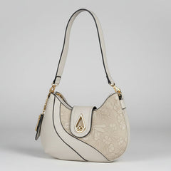 Temptation Italy Faux Leather Small Shoulder Bag with Dragonfly and Flowers-1